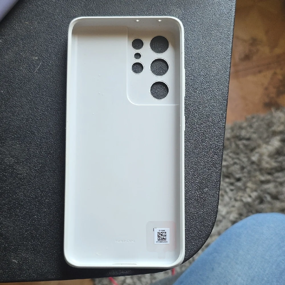 Samsung Silicone Cover for Galaxy S21 Ultra - White